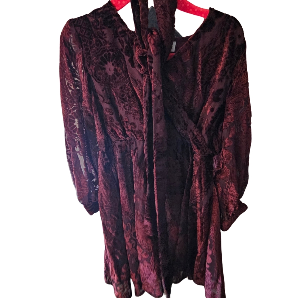 Ivy City Co Burgundy Kids Dress